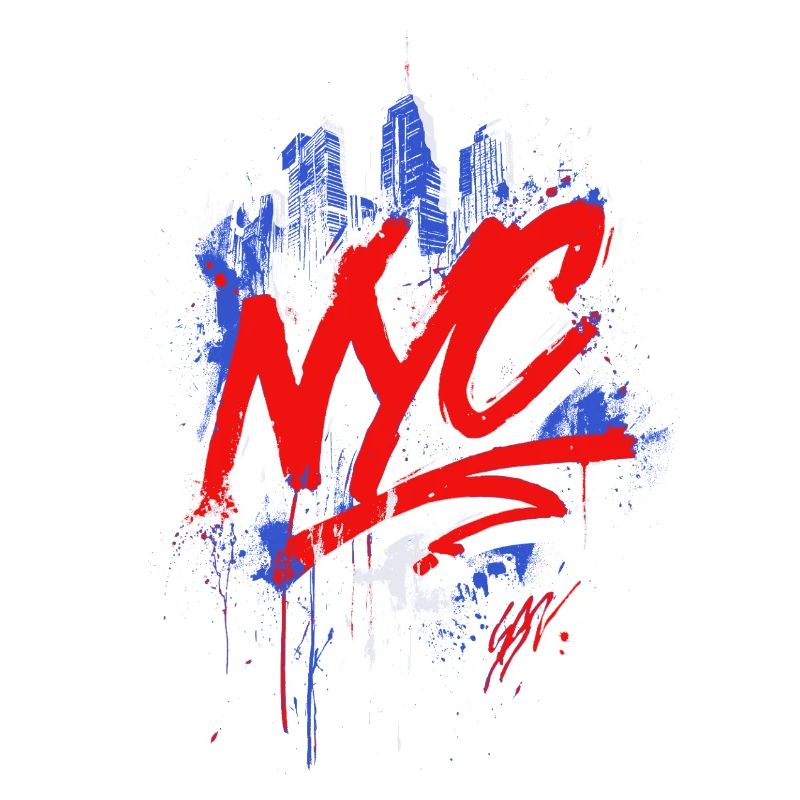 NYC Graffiti Skyline Splash