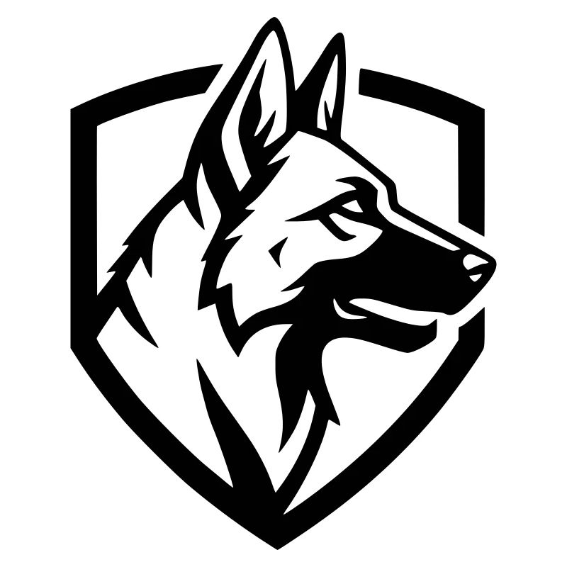Schäferhund Wappen Schild Security