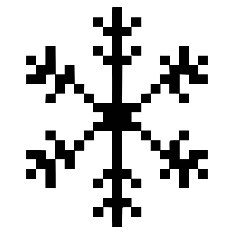 Flocon de neige pixel art