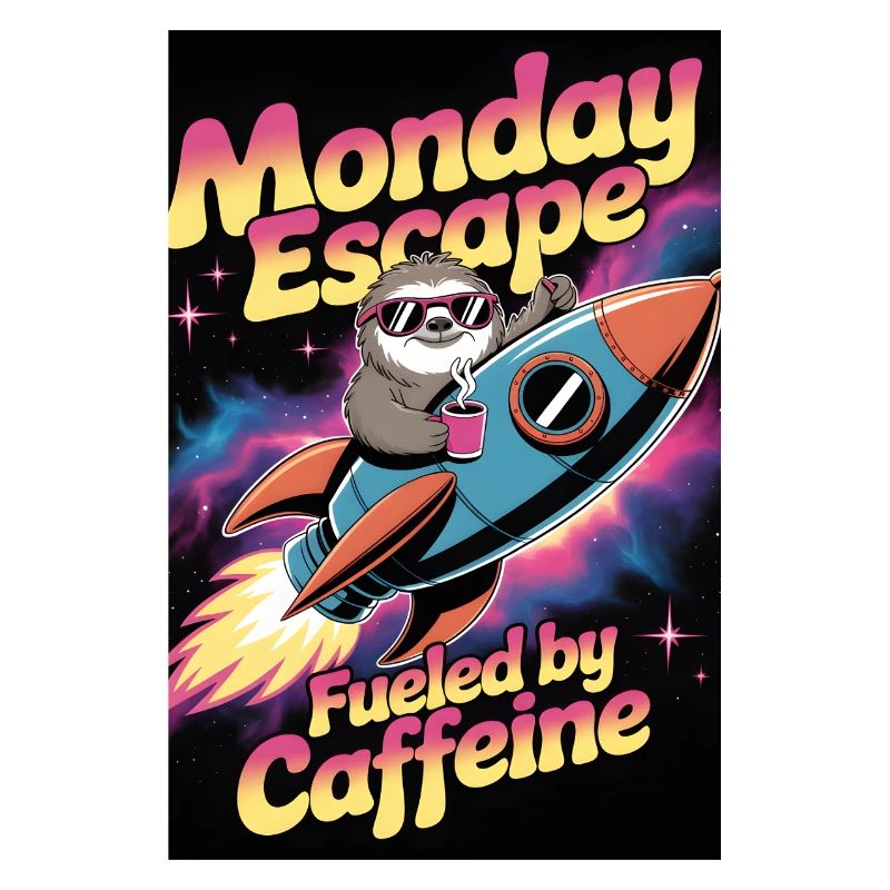 Monday Escape Sloth in Rocket