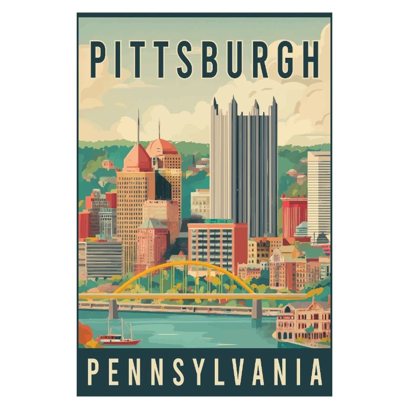 Explorez la silhouette de Pittsburgh en Pennsylvanie