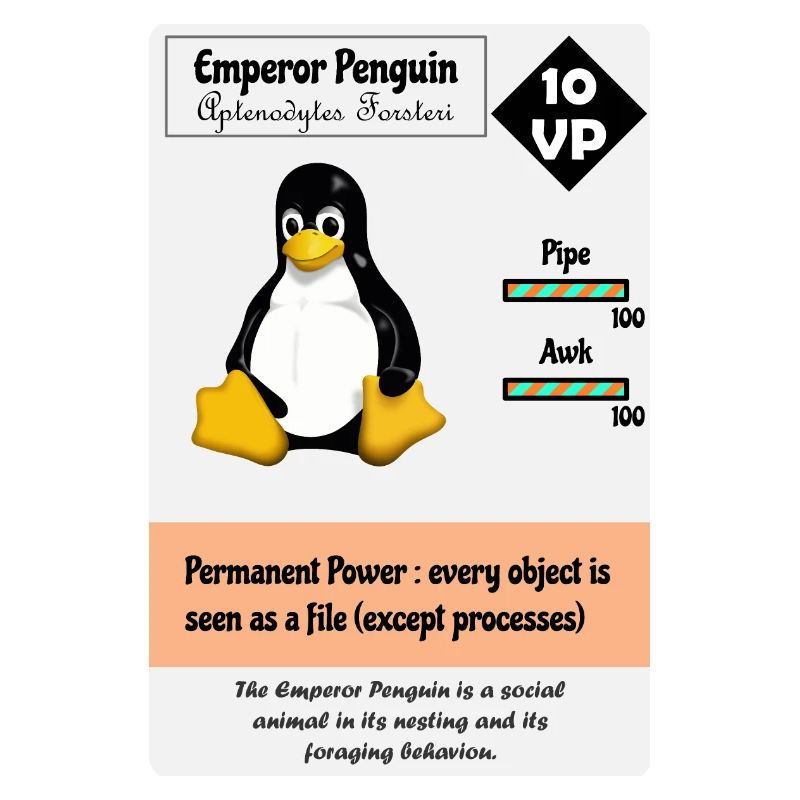 Linux Brettspielkarte