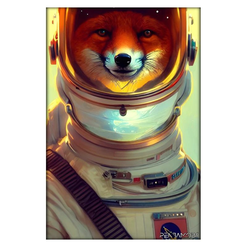 Fox Wildlife Astronaut Future Sci-Fi Technology