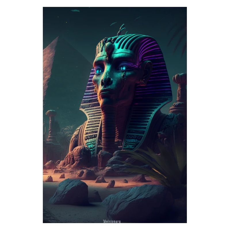 Sphinx d’un pharaon extraterrestre de l’Égypte ancienne