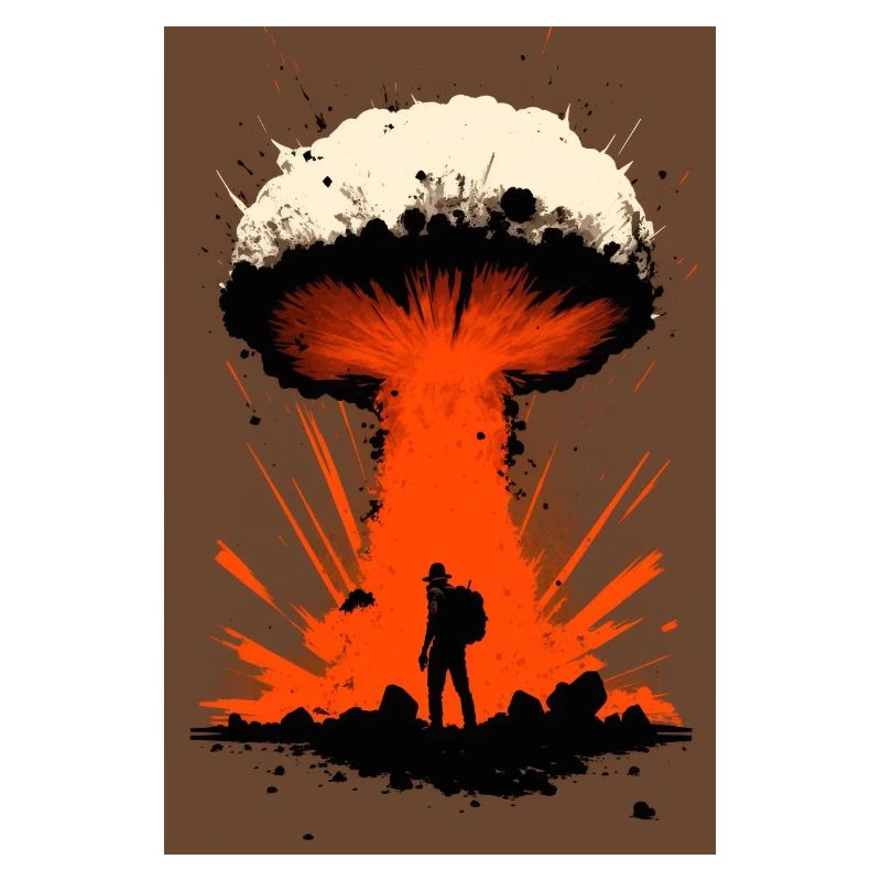 Nuclear Explosion Mushroom Atomic War Soldiers Surreal