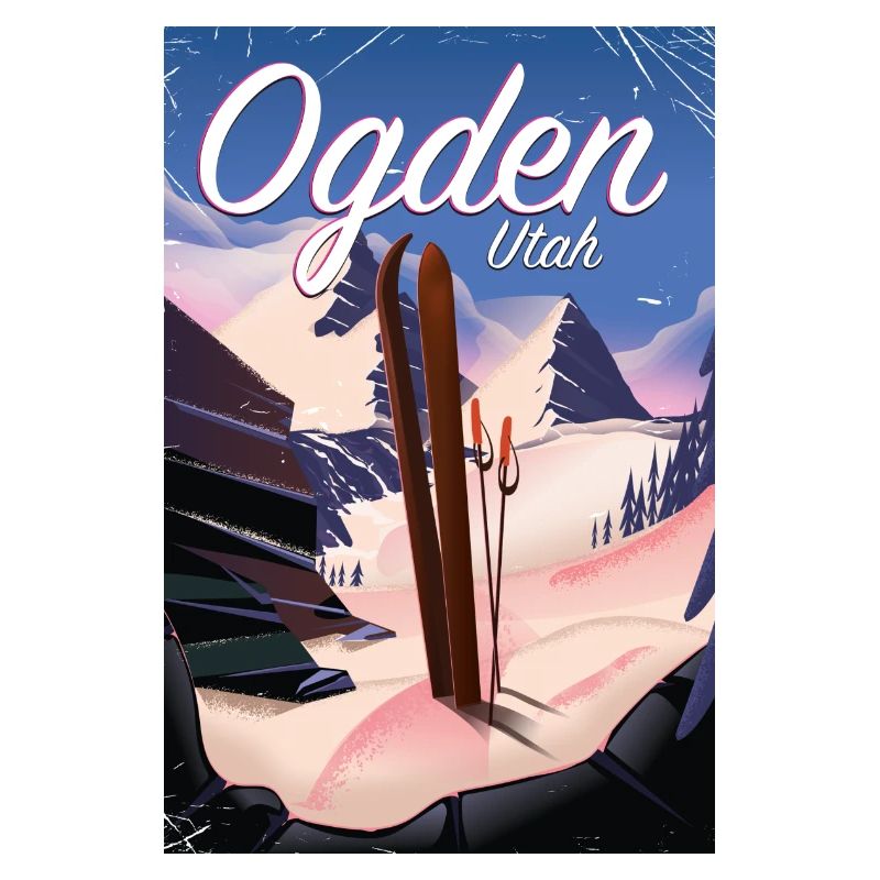 Affiche de ski Ogden Utah