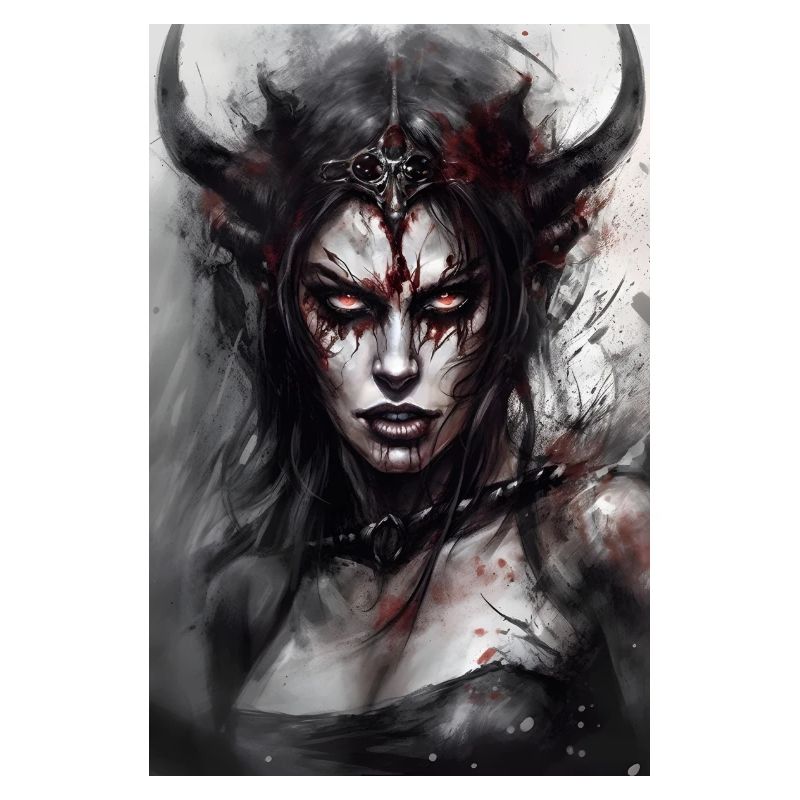 Weiblicher Dämon Dämonin Dämonisch Satan