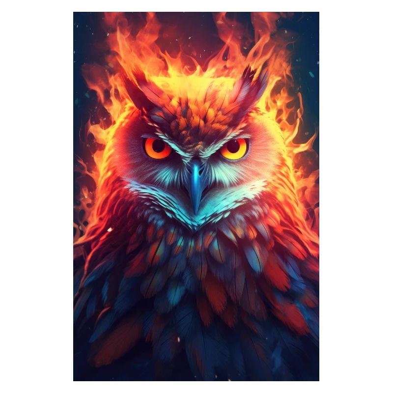 Eule Vogel Tier Eulen Flame