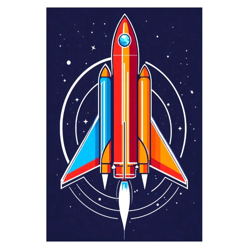 Fusée conquête spatiale Poster