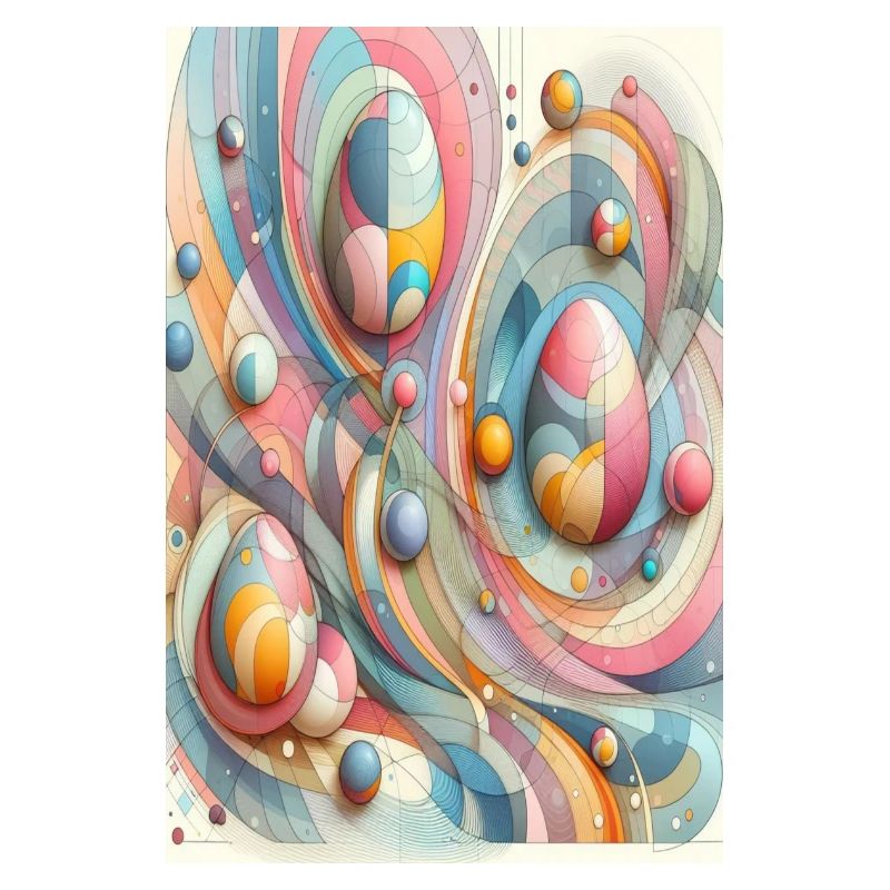 Easter Poster Abstract - Easter Bunny Easter Eggs