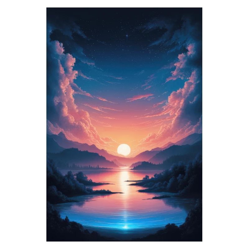 Nature Landscape Forest Trees Sunset