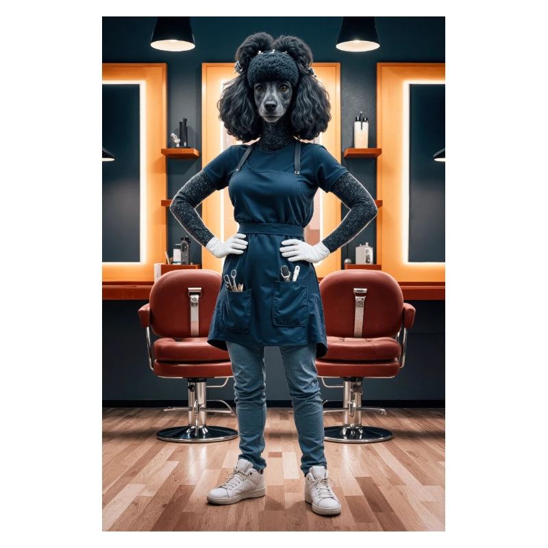 Coiffeur caniche humanoïde