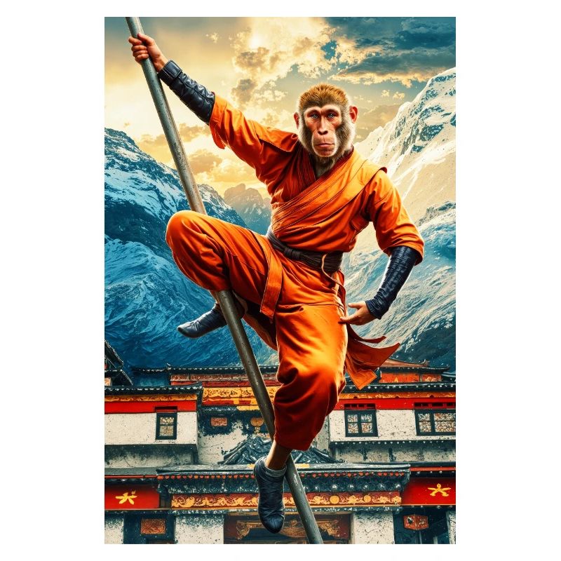 Humanoider Affe Shaolin Mönch