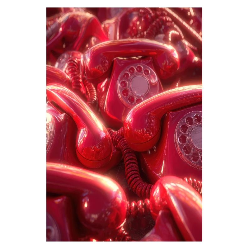 Retro Rote Wählscheibentelefone