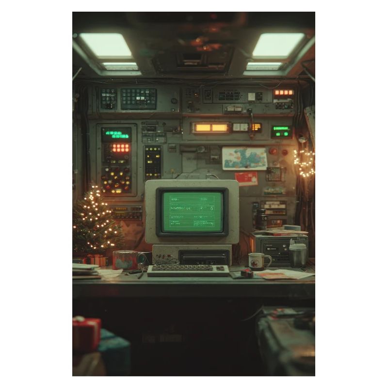 Console d’ordinateur rétro Holiday Glow