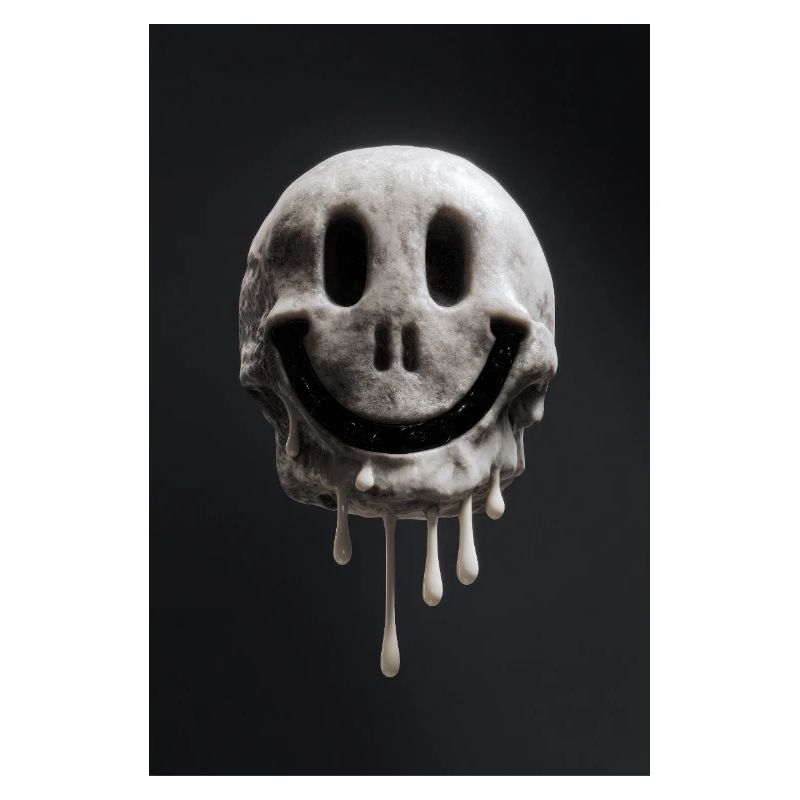 Melting Smiley Skull