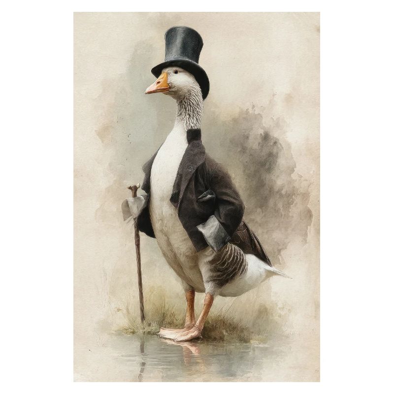 Gentleman Gans mit Zylinder