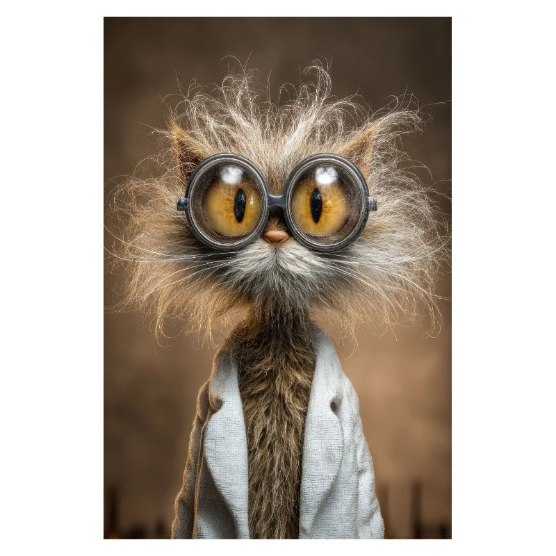 Scientifique des chats steampunk