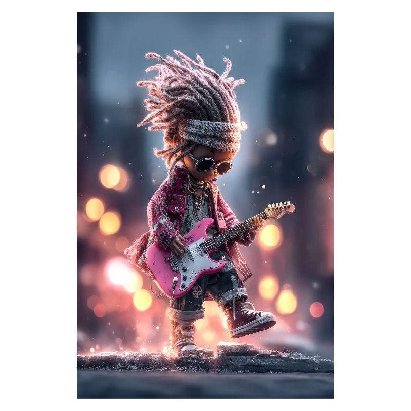 Neon Dread Gitarrist mit Pink Guitar