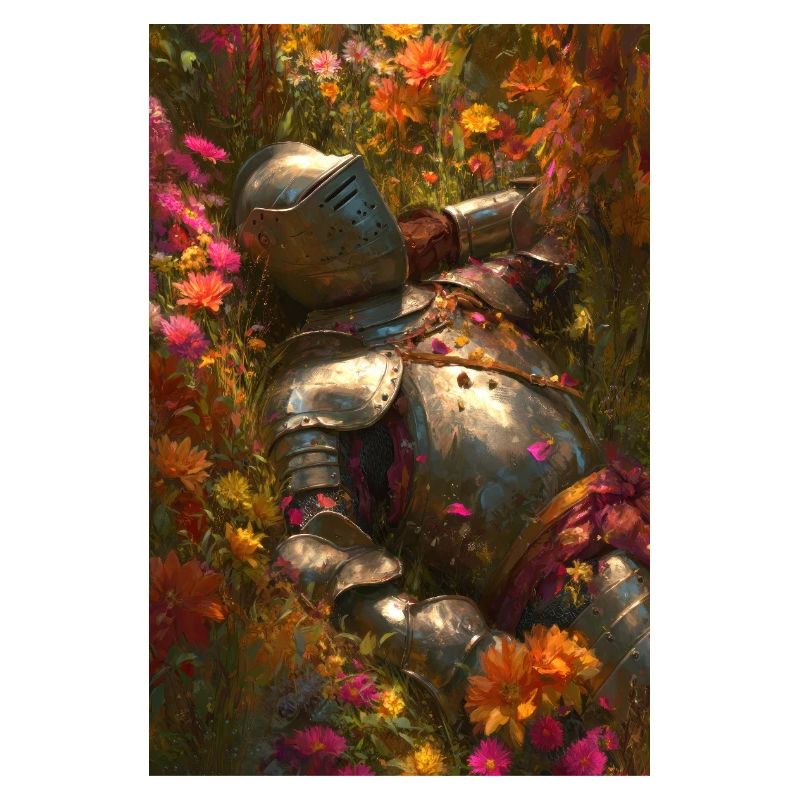 Chevalier fleuri en fleurs