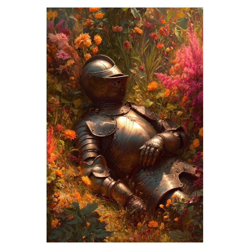 Ritter im Blumengarten