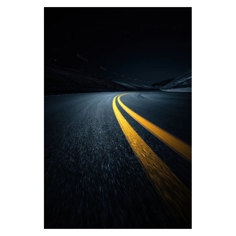 Perspective de la route de minuit