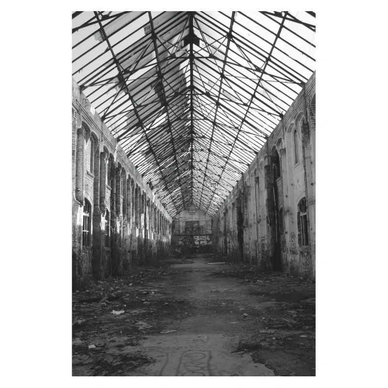 Affiche de graffiti sur l'architecture de l'affiche de la construction industrielle