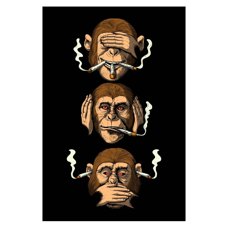 Three Stoned Wise Monkeys