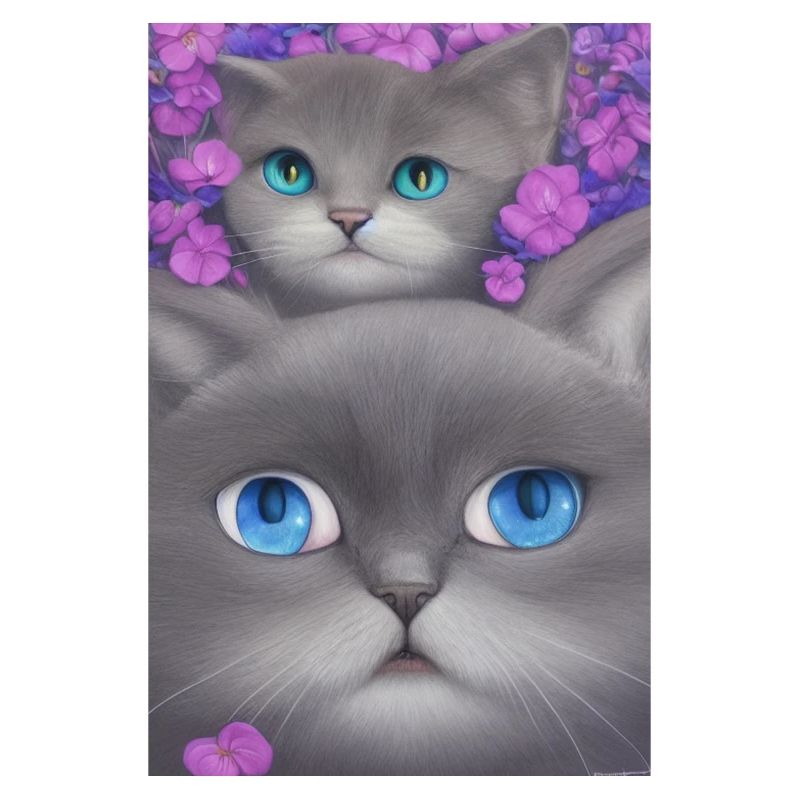 Maman chat avec bébé chat