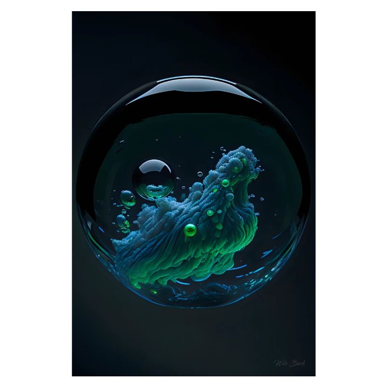 Clouds in a bubble green 2