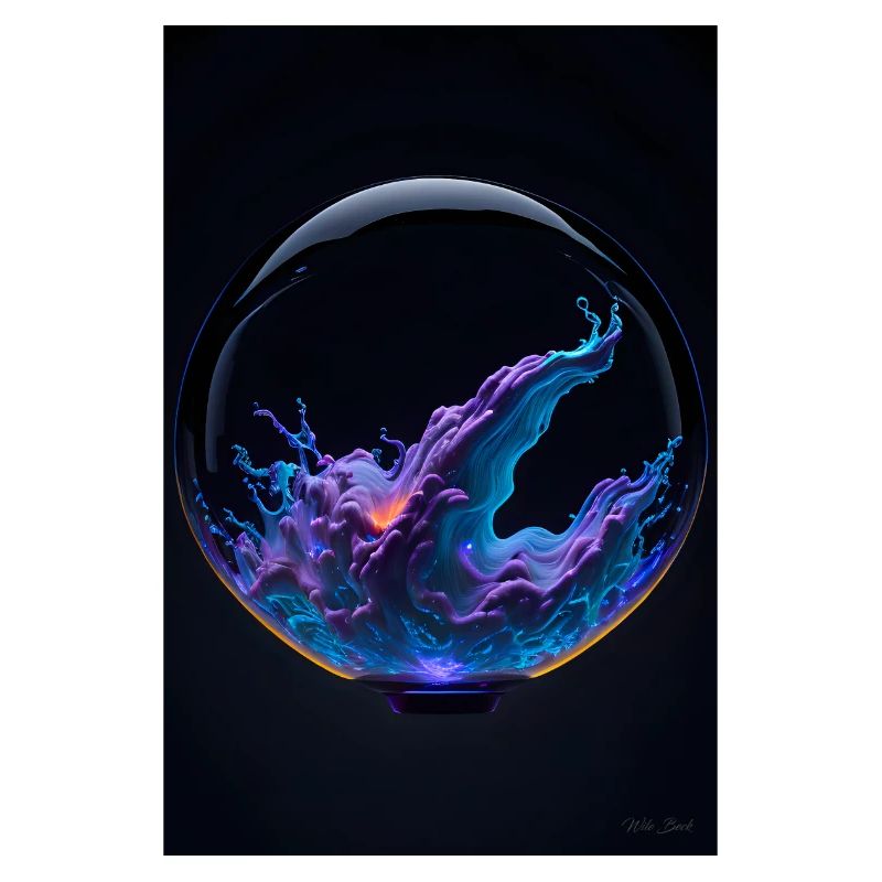 Clouds in a bubble neon 3