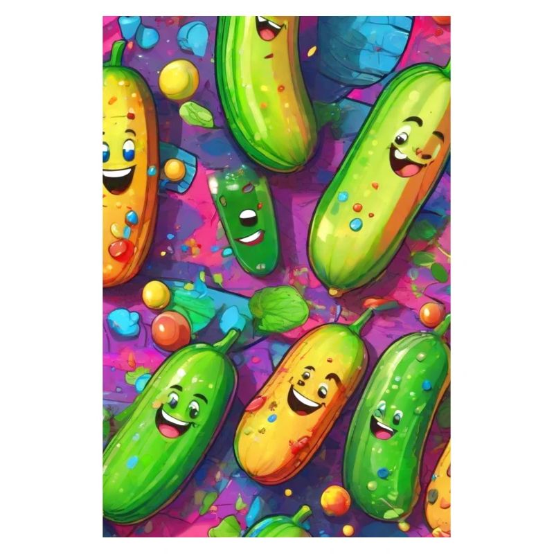 Concombres, Concombre, Graffiti, Concombres Rieurs, Coloré