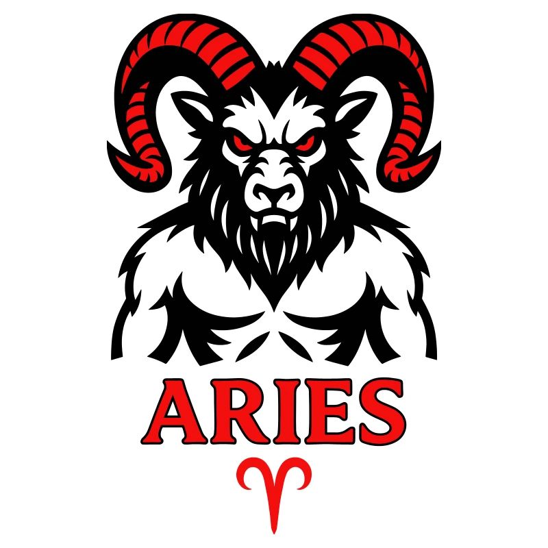 Aries Sternzeichen mit Hörnersymbol