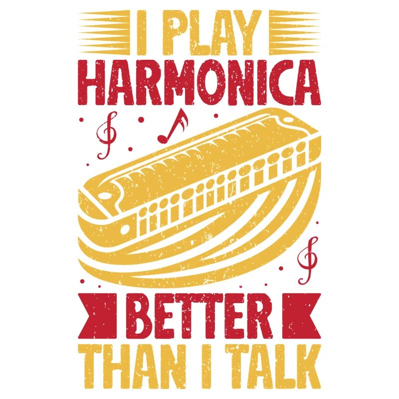 Funny Harmonica Player Play Better Than I Talk