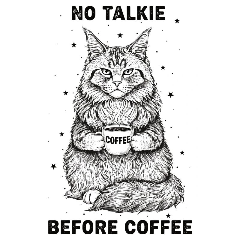 Pas de conversation devant un chat amateur de café