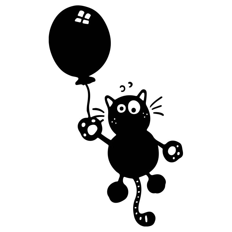 Katze mit Ballon