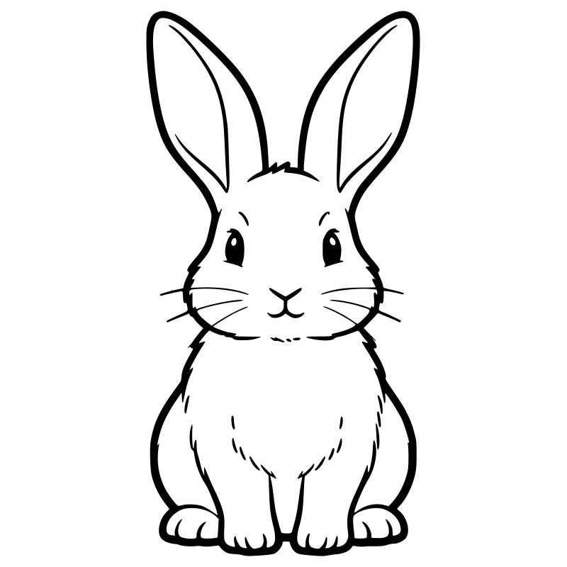 Page à colorier de plan de type « Bunny Sitting »