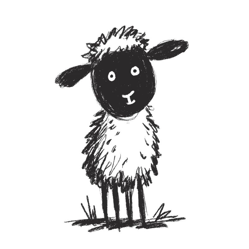 Fluffiges Doodle Schaf