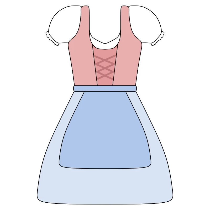 Conception de robe bavaroise traditionnelle Dirndl