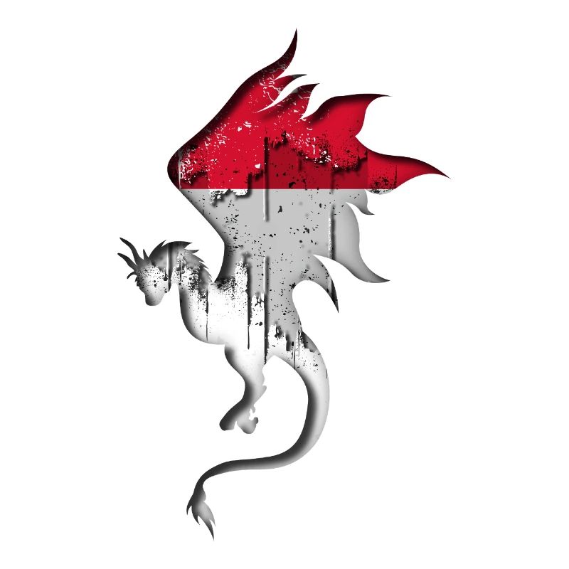 Drapeau indonésien - Drag Silhouette