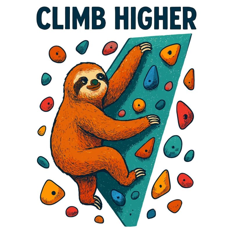Bouldering Sloth Climbing Gift