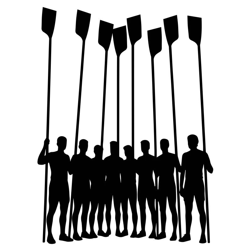Équipe d’aviron Silhouette – Huit avec sangles | Ramer