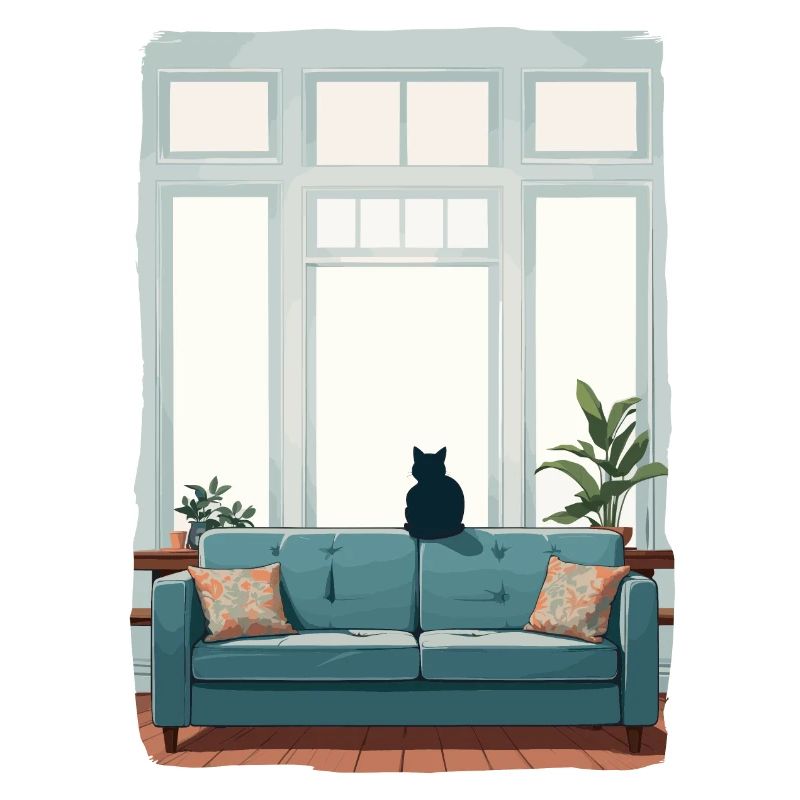 Chat seul à la maison