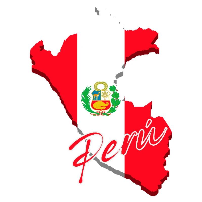 Drapeau du Pérou, carte drapeau du Pérou