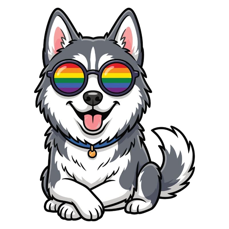 LGBT-Pride-Monat – Süßer Husky