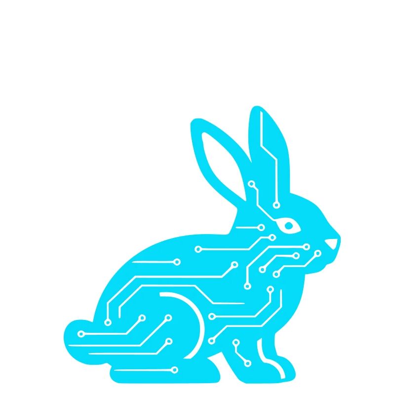 Cyber Rabbit Circuit Board Tech Vector