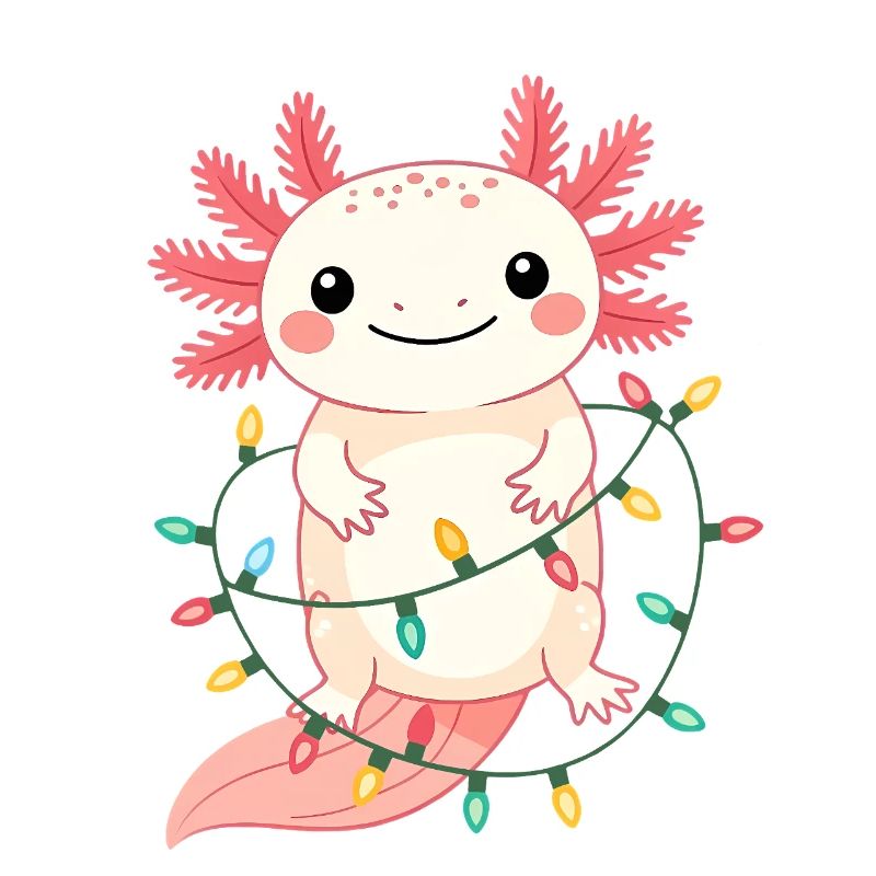 Pull de Noël Axolotl Drôle Mignon