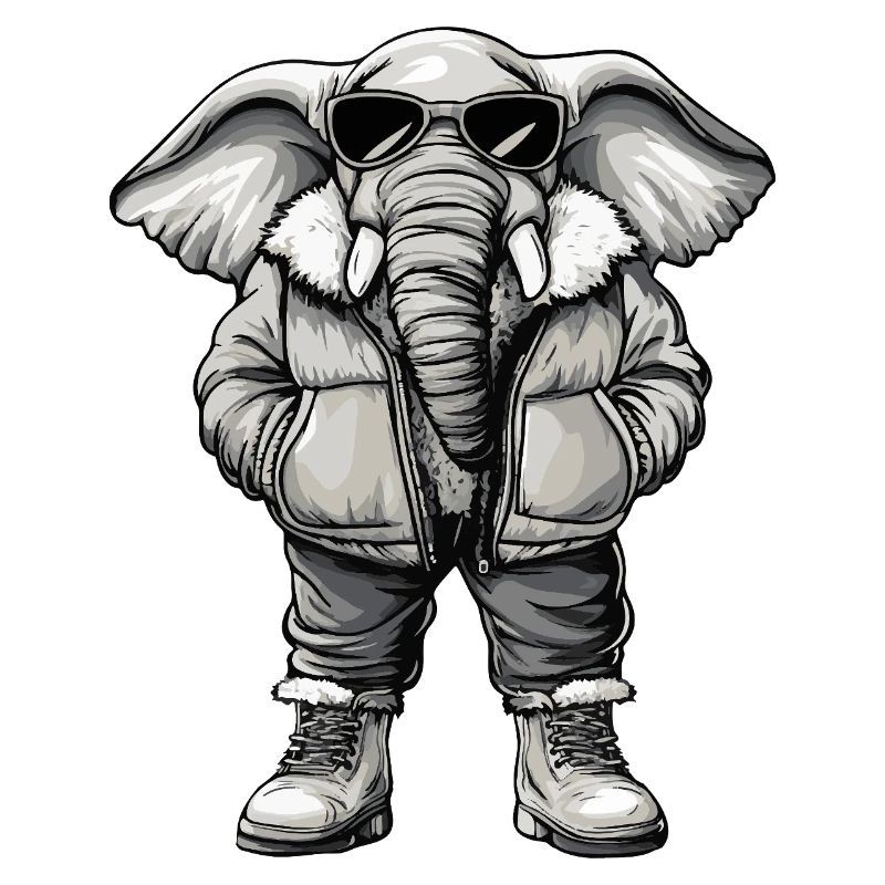 Elefant Cool Winter