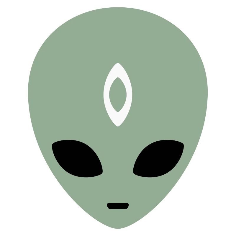 Alien Head Third Eye (three colours)