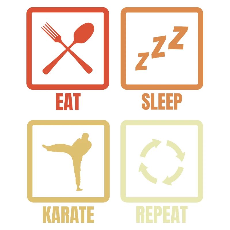 Manger Sommeil Karaté Répéter